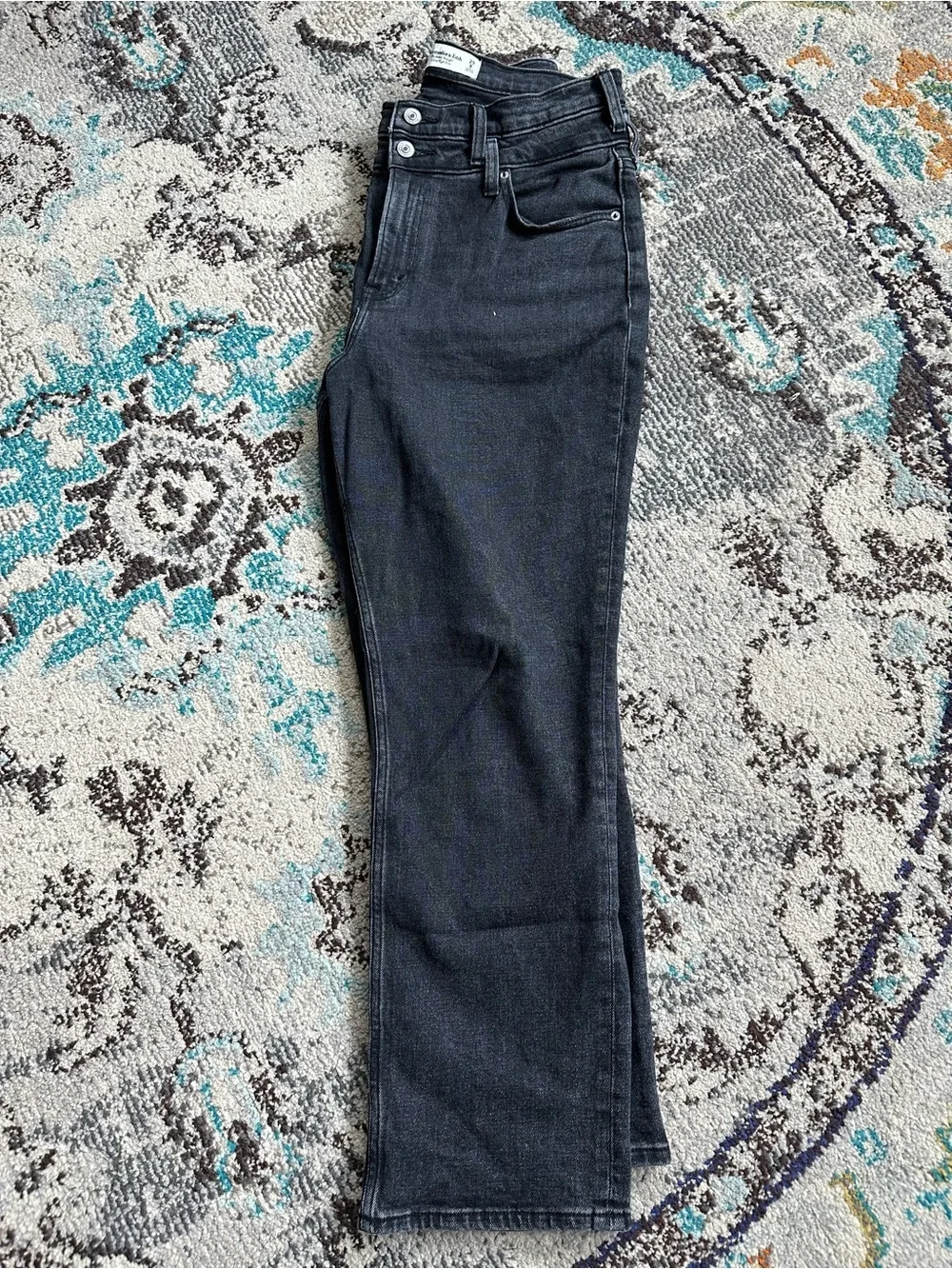 Abercrombie Curve Love Ankle Straight Ultra High Rise Black - 29 - Picture 3 of 4